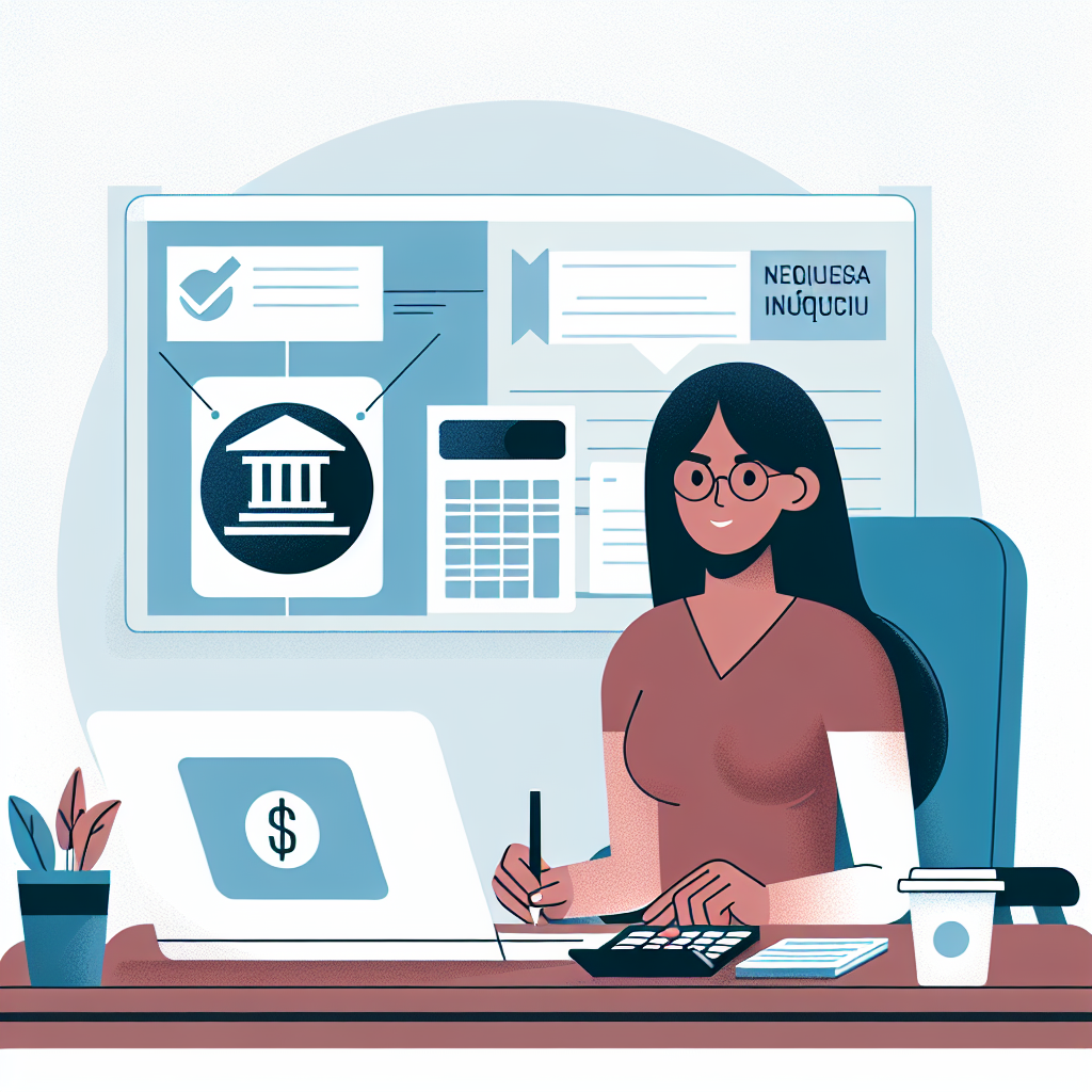 En moderne, profesjonell illustrasjon av økonomisk planlegging: en person som sitter ved et bord med laptop, kalkulator og notatblokk; et diagram som viser budsjettering og en diskret logo for Axo Finans i bakgrunnen